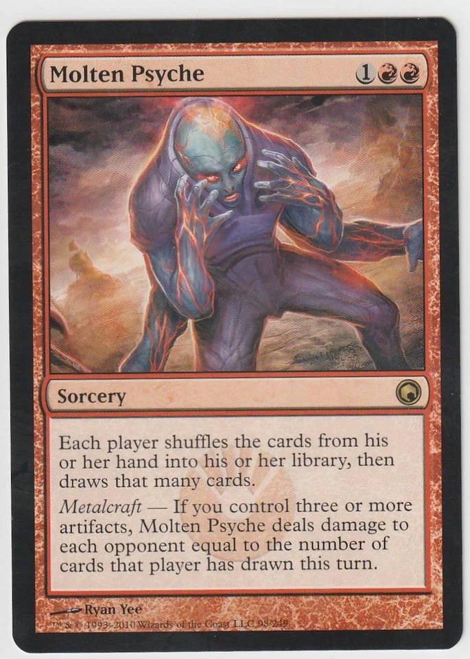 Magic the Gathering MTG Scars of Mirrodin - MOLTEN PSYCHE -  Rare NMint - Image 1 of 1