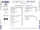 GIACOMO OREFICE: ARIE DA CAMERA NEW CD