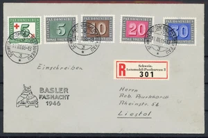 R-Letter Basler Mardi Gras 1946 Mixed Post Office Stamp Automo-Postbureau - b11414 - Picture 1 of 2