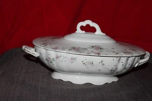 Österreich Kaiserkrone China ovale Servierschale mit Deckel - Bild 1 von 11