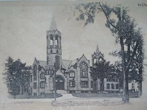 Connecticut Postkarte Anfang 1900 Original Selten Winsted 2. Gemeinde Kirche - Bild 1 von 10