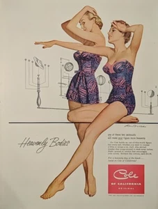 1952 vintage Cole Of California Swimsuits Advertisement, Heavenly Bodies - Picture 1 of 1