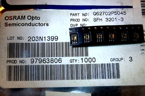 100pcs SFH 3201-3 Phototransistors SMT 460-1080nm 120mW DS06 OSRAM - Picture 1 of 3
