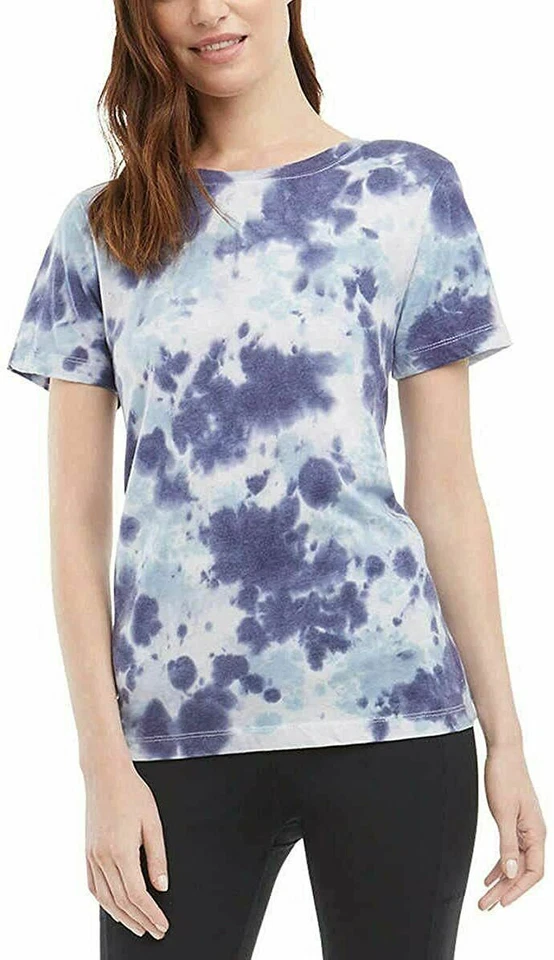 Danskin Women Tie Dye Tee BLACK Combo SMALL