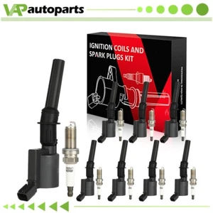 8 For 2003-2004 Ford F-250 4.6L V8 Ignition Coil & Spark Plug DG508 SP479 - Picture 1 of 11