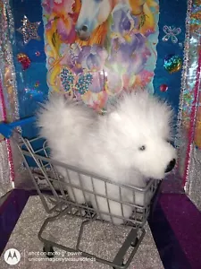 🦄Ganz / Webkinz "Samoyed" Puppy {Dog} Fluffy White Color #HM176 9" Plush! - Picture 1 of 11
