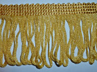 4.5 mtr x 45mm Gold Gimp Fringe Trim - Costumes, Lampshades, Upholstery, Crafts