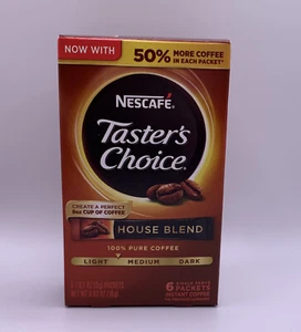 1 Caja Nescafe Taster’s Choice House Blend Café Instantáneo - 6 Paquetes - Imagen 1 de 2