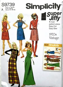Simplicity S9739 Misses Super Jiffy Back Wrap Dress or Jumper Sizes: XS - XL - Picture 1 of 2