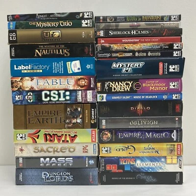 Lote de 27 juegos de ordenador PC en caja (F) Foto 1 de 4