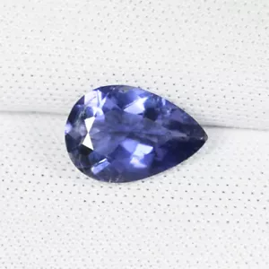 1.36 ct EXTREME LUSTROUS - PURPLE BLUE _ NATURAL IOLITE - Pear 6011 DL - Picture 1 of 2