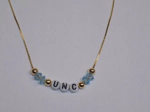 UNC Tar Heels University of North Carolina Chapel Hill NC Gold Metal Necklace  - Picture 1 of 2