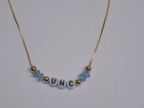UNC Tar Heels University of North Carolina Chapel Hill NC Gold Metal Necklace Cover