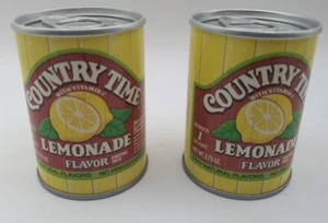 VINTAGE 2 PACK Country Time Lemonade Mix 2.75 Oz - Sealed Can - Picture 1 of 4