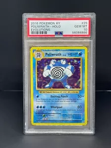 Pokemon Evolutions Poliwrath Holo PSA 10 GEM MT #25 - Graded Card English - Foto 1 di 2