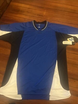 Camiseta deportiva de fútbol DIADORA DiaDry Morro blanca azul real talla grande Foto 1 de 4