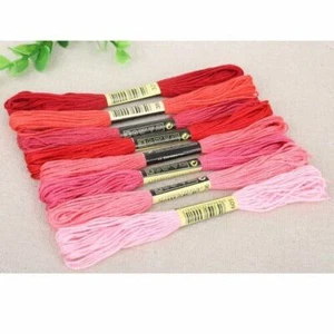 8pcs/set DMC Cross Stitch Cotton Embroidery Thread DIY Sewing Skeins Floss Craft - Picture 1 of 19
