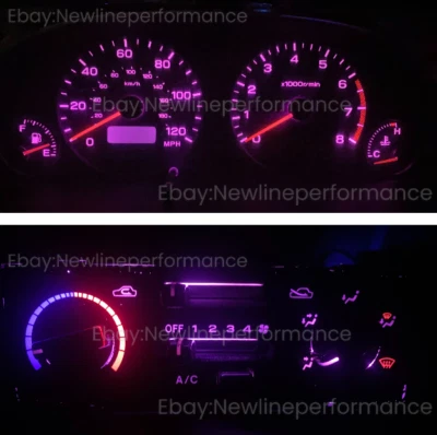 Pink Cluster + Climate Control LED Bulb kit for Subaru Forester 1998-2000 - Image 1 of 3
