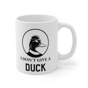 "Taza de café Black Duck ""I Don't Give a Duck"" | Taza de 11 oz, impresa en EE. UU. - Imagen 1 de 10