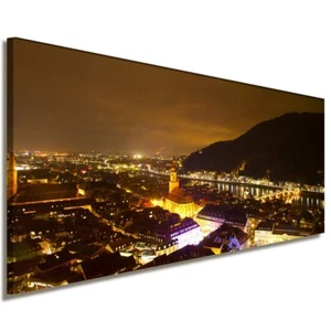 Heidelberger Schloss Leinwandbild AK Art Bilder Mehrfarbig Wandbild Panorama XXL - Bild 1 von 3