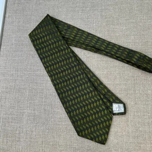 Alfani Tie Men Woven Silk Geometric 55x3.75 Made In Italy Green Formal Cruise + - Picture 1 of 9