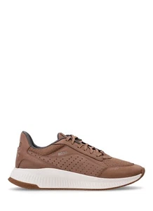 Mens BOSS Trainers Brown Casual Sneakers With Logo - TTNM Evo Runn Size 11 - Picture 1 of 10