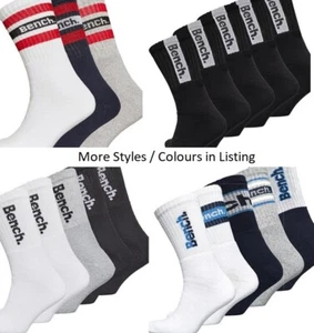 3 5 Pares de Calcetines BENCH Crew NUEVOS Vendedor del Reino Unido Talla 6-11 39-46 Para Hombre Deportes Todos los Días - Imagen 1 de 16