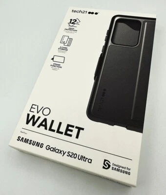 Tech21 Evo Wallet for Galaxy S20 Ultra - Black Phone Case with Drop Protection - Image 1 of 4