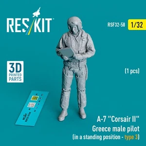 A-7 "Corsair II" Greece Male Pilot Scale Figurines Kit 1:32 ResKit RSF32-0058 - Picture 1 of 3