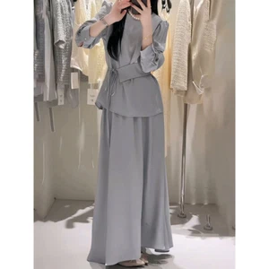 Spring New Simple Commuter Set Korean Edition Skirt Set Long Sleeve Trendy Women - Picture 1 of 19