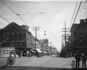 King Street Scene Alex Virginia Motorcyle Rider 1920s 8x10 Reprint Of Old Photo - Picture 1 of 1