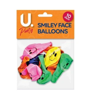 Smiley Gelb Luftballons Smile Emoji Happy Party Ballon Dekorationen 10PK - Bild 1 von 1