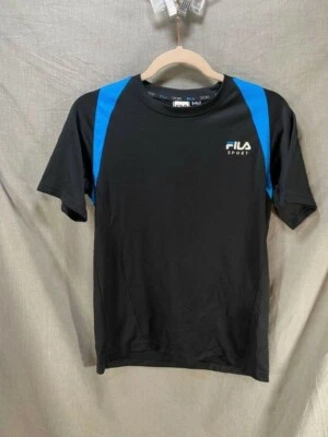 Fila Shirt Boys Extra Large Black Short Sleeve Pullover Tee Kids Youth - Image 1 of 4