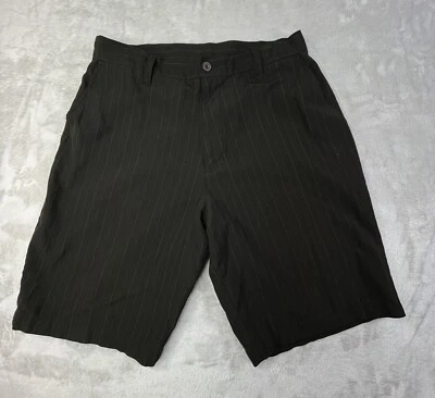 Pantalón corto BURNSIDE 34 para hombre marrón oscuro a rayas entrepierna de 10,5" Foto 1 de 4