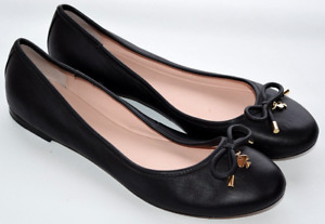KATE SPADE Willa Ballet Flats Black Leather Slip On Shoe Womens 9.5 M