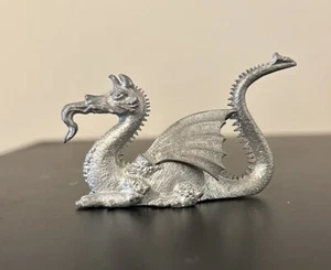 Vintage 1980 Spoontiques Pewter Mystical Winged Dragon Figur PP 508 - Bild 1 von 3