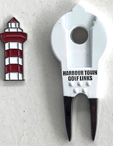 HARBOUR TOWN GOLF LINKS DOUBLE SIDED DIVOT TOOL & MAGNETIC BALL MARKERS C17 - Picture 1 of 4