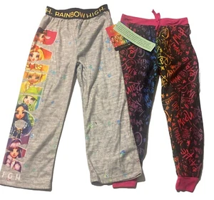 Toddler Girls Lounge Pajama Pants Rainbow High 2 Pack Size 4-5T Fun Play New - Picture 1 of 6