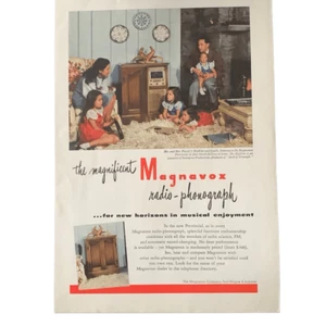 Vintage 1947 Magnavox Radio Phonograph Ad Advertisement - Picture 1 of 5