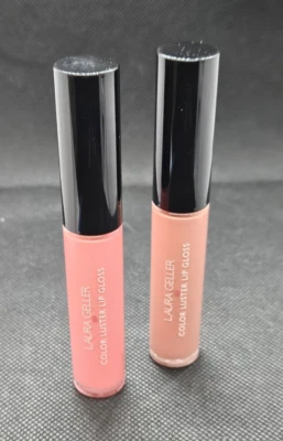 Laura Geller Color Luster Lip Gloss ROSY TARTE/PEACH SORBET 0.21oz (LOT OF 2) - Image 1 of 3