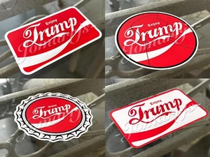 Calcomanía adhesiva personalizada Parody Enjoy Donald Trump fan de Coca-Cola MAGA 45 47 vance - Imagen 1 de 31