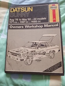 VINTAGE HAYNES CAR MANUAL DATSUN SUNNY AUG '78 TO MAY '82 1171CC, 1397CC, 1488cc - Picture 1 of 2