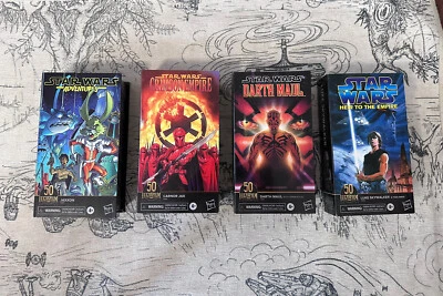 Star Wars Serie Negra 6" 50 Aniversario Serie de Cómics Set Maul Luke Jaxxon Jax Foto 1 de 2