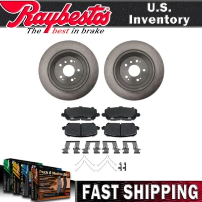 Rear Brake Rotors Ceramic Brake Pads with Hardware For 2017-2019 Honda Ridgeline - Изображение 1 из 4