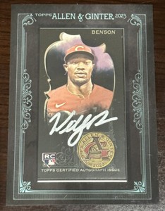 2023 Topps Allen & Ginter X Will Benson Black Mini Silver Ink Rookie Auto #2/10