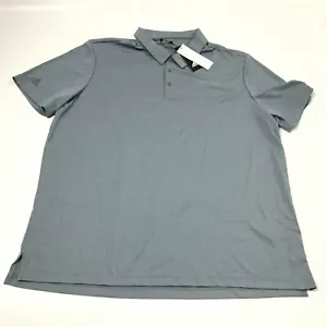 Adidas G29 Mens Heather Polo Shirt Cotton Blend Company Embroidered Size XL NWT - Picture 1 of 7