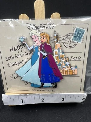 Prendedor Disney De Disneyland París Anna & Elsa Frozen Hk Castle LE 425 pin DLP Foto 1 de 4