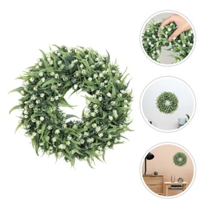Artificial Garland Fake Flower Wreath Decor Front Door Adornment - Picture 1 of 12