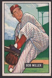 1951 Bowman #220 Robert Bob Miller Philadelphia Phillies baseball card - Picture 1 of 2