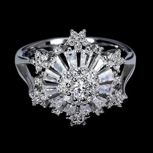 925 Sterling Silver Ring Baguette Simulated Cz Gemstone Jewelry Size 8 - Picture 1 of 13